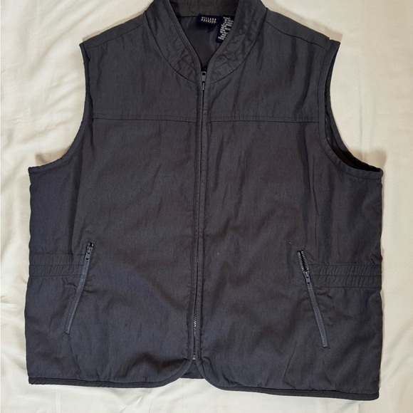 Hillard & Hanson Gray Quilted Vest with Stand-Up Collar - Picture 1 of 11